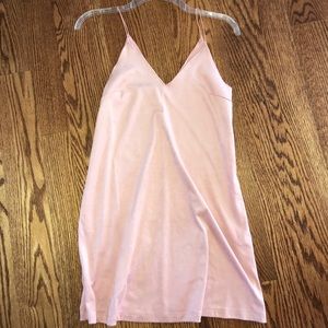 Forever 21 baby pink suede mini dress